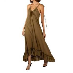 NEW LOUP CHARMANT anemone dress in deep olive